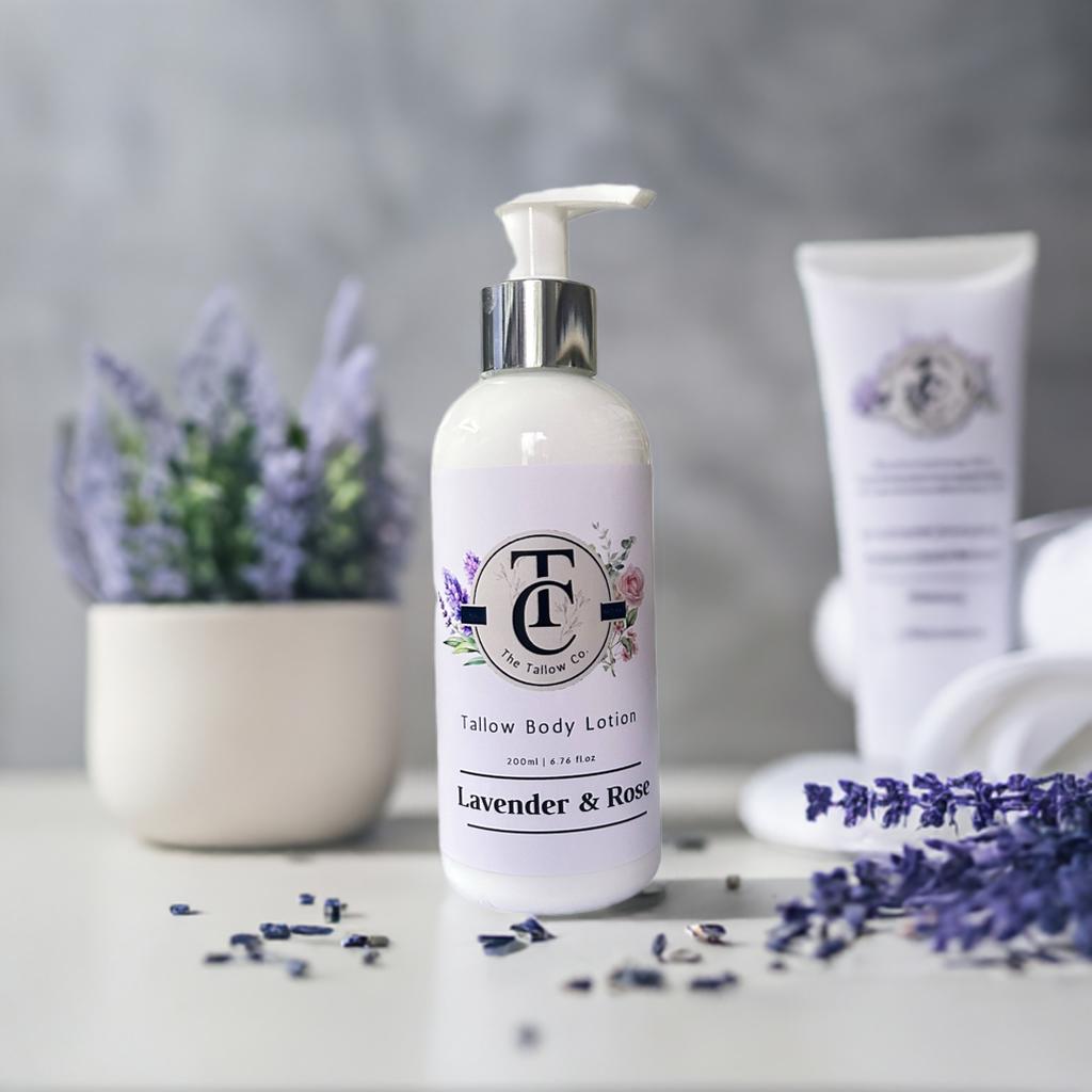 Tallow Hand & Body Lotion - Lavender & Rose - The Tallow Co.