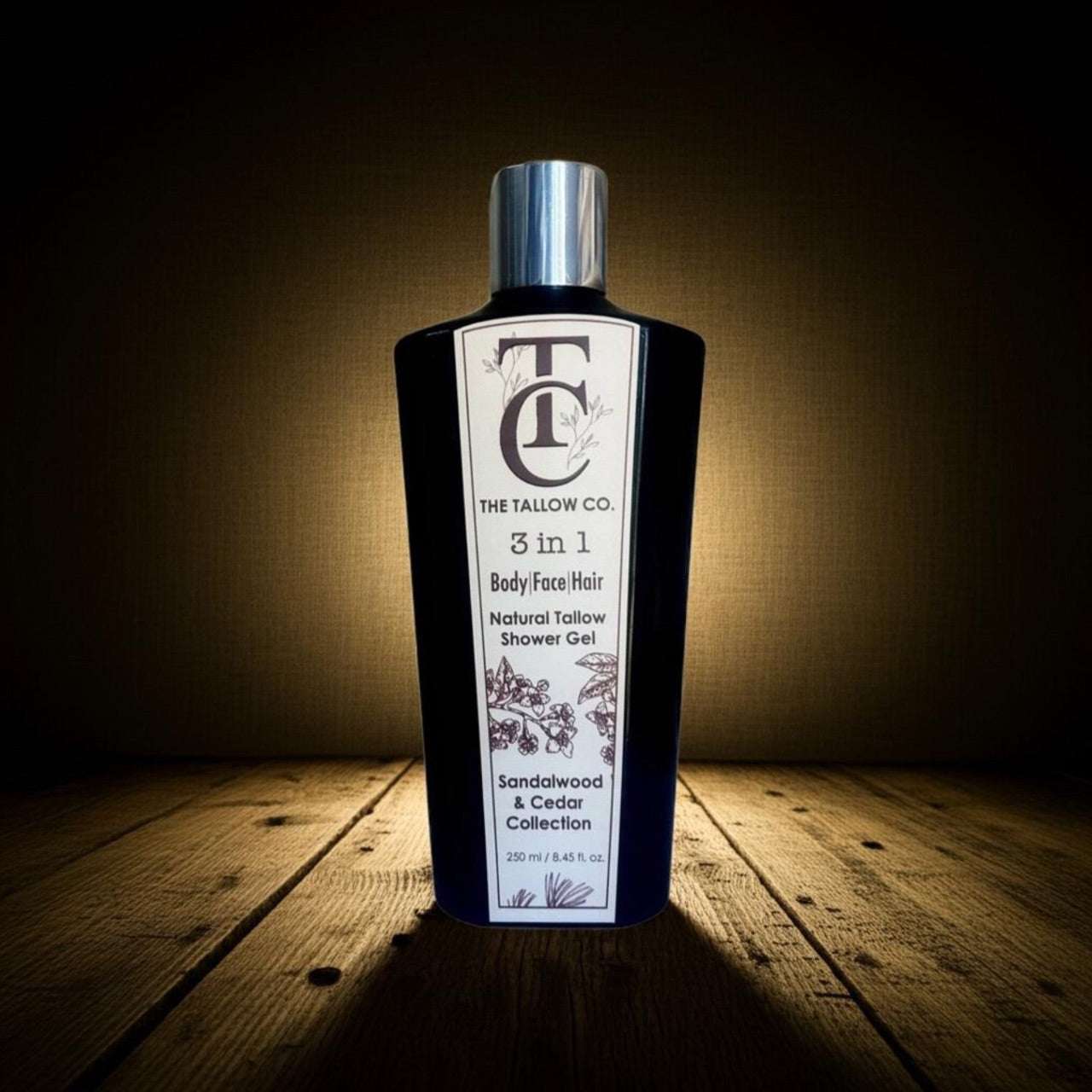 3 in 1 Natural Tallow Shower Gel - Sandalwood & Cedar Collection