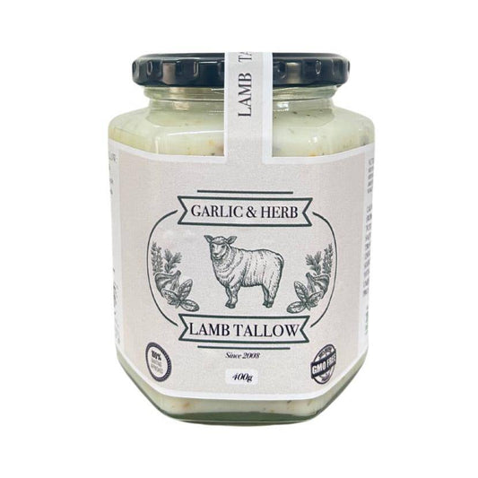 Premium Lamb Tallow Garlic & Herb 500ml - The Tallow Co.