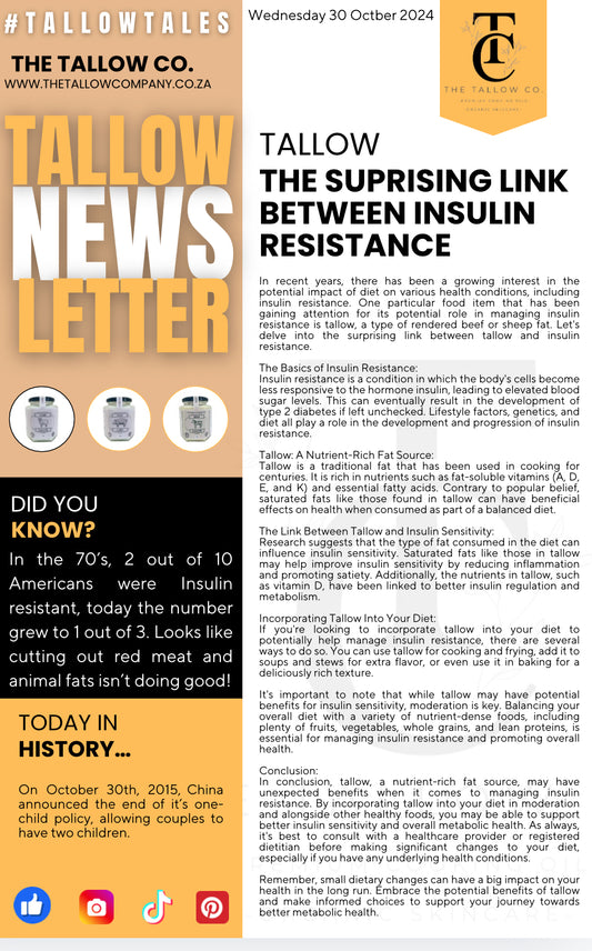 Tallow-The Surprising Link Between Insulin Resistance - The Tallow Co.