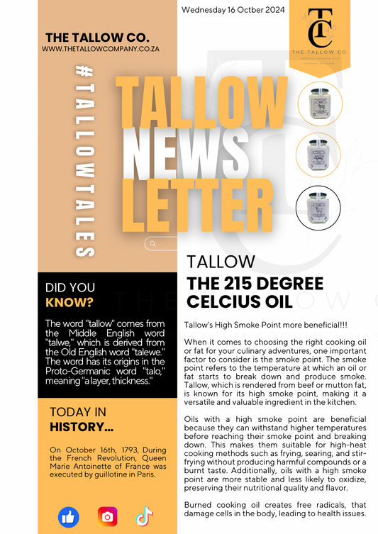 Tallow- The 215 Degree Celcius Oil - The Tallow Co.
