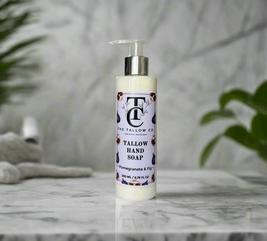 Creamy Tallow Liquid Hand Soap - Pomegranate & Fig