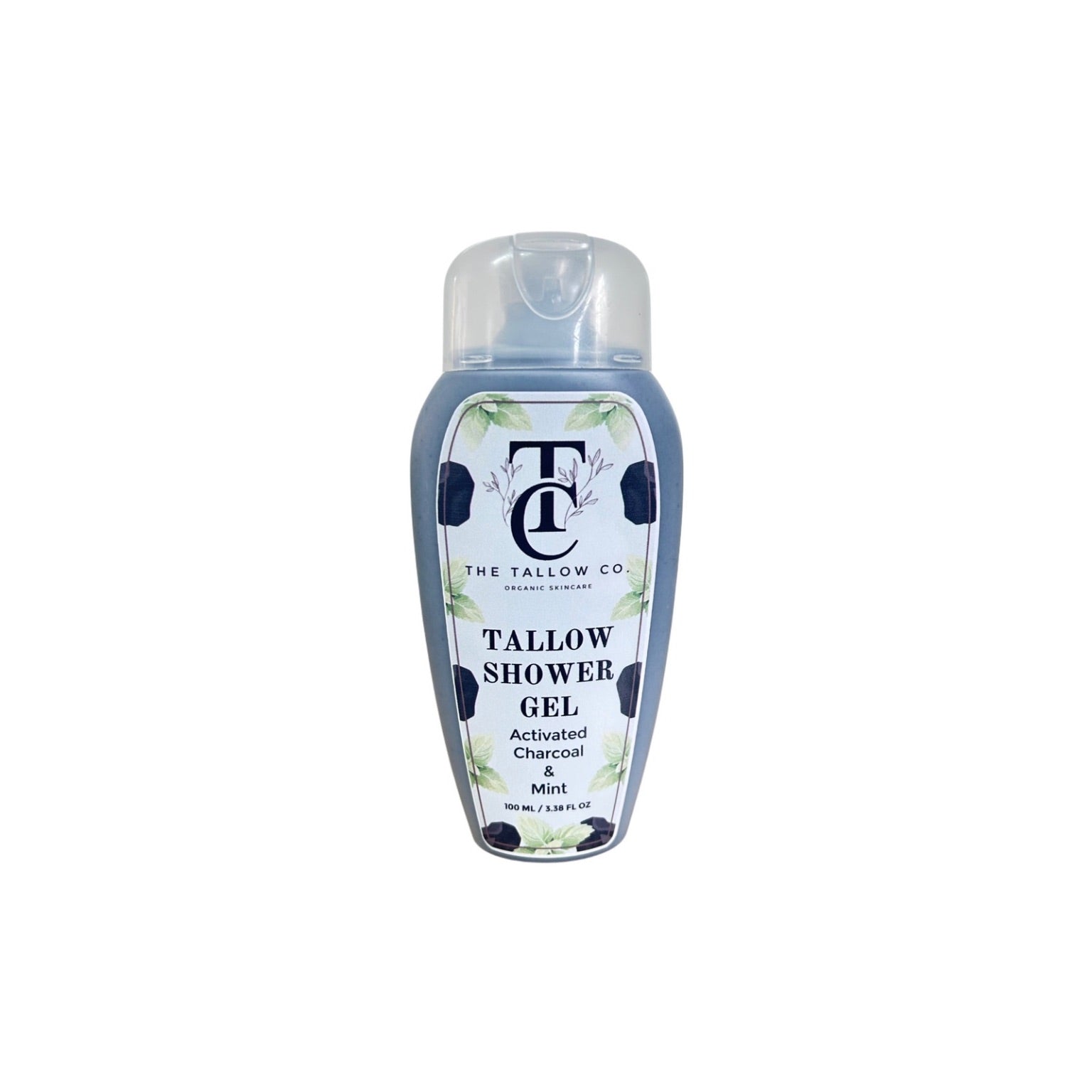 The Tallow Co. activated charcoal & peppermint tallow shower gel