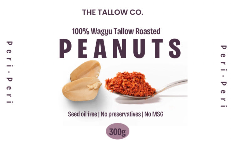 Peri-Peri peanuts roasted in Wagyu tallow – The Tallow Co. – 300g