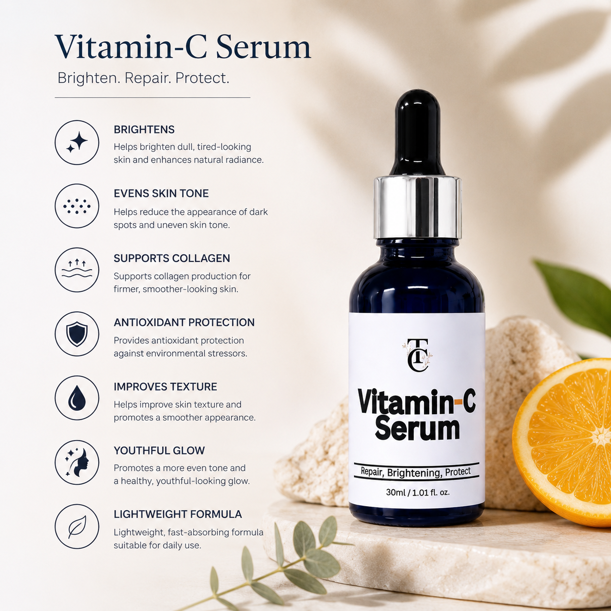 Brightening Vitamin C Serum - Repair, Brightening & Protect