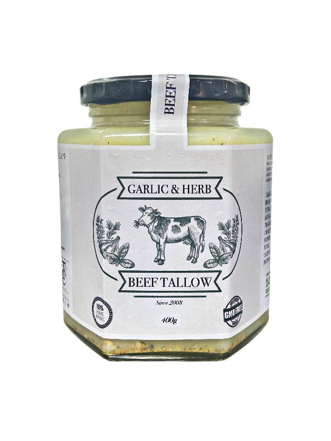 Premium Beef Tallow Garlic & Herb